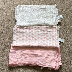 Aden + Anais Muslin Baby Swaddle Blankets - Pink & White - Kids Accessories
